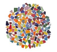 HEALSOPTHY Mosaic Tile Sheet, Ceramic Mosaic Pieces for Craft Projects and Bathroom Floor, Glazed Small Tile, Irregular Shape, 200g Pack, Practical and Safe Material