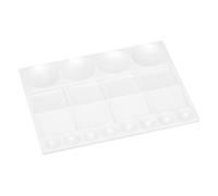 HEALSOPTHY Multi-functional Plastic Watercolor Palette Tray with Multiple Wells Clean Rectangular Paint Mixer for Artists and DIY Painting Portable and Reliable Painting Accessory