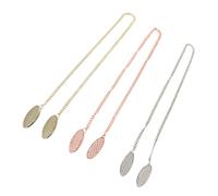 HEALSOPTHY Napkin Clips Bib Holder Chain 3Pcs Zinc Alloy Adjustable for Dining and Everyday Use