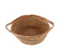 HEALSOPTHY Newborn Photo Basket Woven Straw for Shower Storage Bin Basket Willow Design Photography Prop for Boy Girl