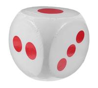 HEALSOPTHY Oversized Foam Dice Jumbo EVA Cube for Classroom Teaching and Party Games Lightweight Giant Sponge Dice for Family Board Games and Fun Playing Adults White