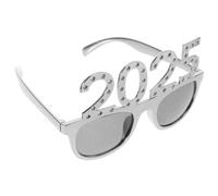 HEALSOPTHY Party Glasses Silver Frame Material Fun Eye Decoration Performance Props for Year Graduation Festival Photo Booth Accessories