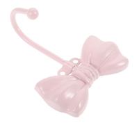 HEALSOPTHY Pink Bow Wall Hook for Wall Mount, Metal Bowknot Hanger 4.1x3.4x1.6 Inch, Decorative Coat and Towel Holder for Bedroom Bathroom Laundry Organization