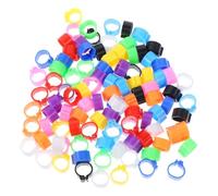 HEALSOPTHY Plastic Pigeon Identification Rings Leg Bands Suitable for Bird Identification 100 Pcs Easy to Manage and Reduce the Possibility of Loss Random Color for Parakeets and Cockatiels