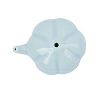HEALSOPTHY Porcelain Calligraphy Water Dropper Blue Ceramic Ink Container for Painting and Chinese Brush Writing Compact Art Supply for Office and Home Use Smooth Rounded Edges Lightweight
