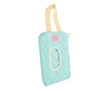 HEALSOPTHY Portable Baby Wet Wipe Dispenser Pouch with Cotton Material, Light Green, Healthy and Sturdy Wipes Storage Bag Suitable for Travel and Hanging on Diaper Bags