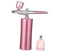HEALSOPTHY Portable Mini Airbrush Spray Gun Kit Lightweight with Stainless Steel and Aluminum Abs Materials for Daily Use and Travel Water Replenishing Tool and Nano Mist Airbrush