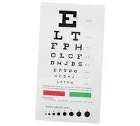 HEALSOPTHY Portable Plastic Eye Chart for Wall Double Sided PVC Vision Test Chart Lightweight Compact Design for Eye Exams at Home School and Clinics