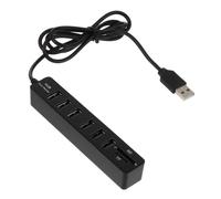 HEALSOPTHY Portable Port USB Hub with Extension Cable Multi Port Data Transfer Adapter for Laptop and Computer Wear Resistant Abs Material Plug and Play High Speed USB Splitter Expansion