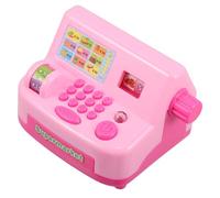 HEALSOPTHY Portable Pretend Play Cash Register for Realistic Mini Pink Model with Learning Function Enhances Math Skills and Social Interaction Educational and Lightweight for Home and