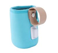 HEALSOPTHY Portable USB Milk Bottle Warmer Bag Insulated Travel Heater for Milk with Quick Even Heating and Temperature Retention Compatible with Power Banks and Car Chargers Blue