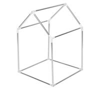 HEALSOPTHY Poultry Coop Frame and Dog Kennel for Pets, Silver Metal and Plastic Sturdy Structure Weather Resistant Design, for Backyard and Rabbit Run Outdoor Enclosure