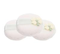 HEALSOPTHY Powder Puff for Body Fluffy Four Leaf Shamrock Plush Makeup Puff 3pcs Reusable Washable for On-the-go Touchups