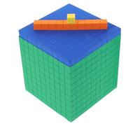 HEALSOPTHY Preschool Math Manipulatives Foam Base Ten Blocks for Early Childhood Learning Four Decimal Counting Cubes Educational for Boys and Developing Arithmetic and Cognitive Skills