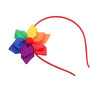 HEALSOPTHY Rainbow Headband: Festival Flower Hairband For Women - Colorful Rainbow Headpiece With Handmade Floral For Party Spring Themed Events