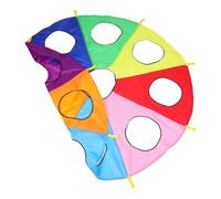 HEALSOPTHY Rainbow Parachute for Outdoor Play Equipment Interactive Sensory Training Game for Kindergarten Safe Early Education Activity Enhancing Coordination and Fitness