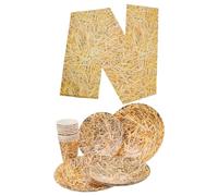 HEALSOPTHY Ranch Hay Theme Decorations Western Birthday Party Supplies Hay Bale Decorations Western Props for Parties