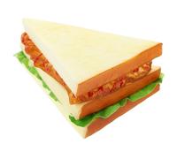 HEALSOPTHY Realistic Artificial Sandwich Bread Model Lifelike Fake Bread Prop for Photography Bakery Display Home Decor Teaching Aid Suitable for Supermarket Hotel Kindergarten Art Training