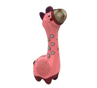 HEALSOPTHY Rechargeable Wireless Microphone Toy for Boys and Girls with Built-in Speaker Cartoon Pink Educational Singing Karaoke Toy for Toddlers