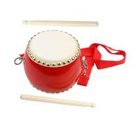 HEALSOPTHY Red Hand Drum for Easy to Use Percussion with Drumsticks for Music Education Stage Performances Birthday Gifts and Rhythm Practice