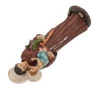 HEALSOPTHY Renaissance Resin Figurine Holding Religious Desktop Sculpture Church Decor Ornament Spiritual Home Decoration with Intricate Detailing and Fine Craftsmanship