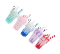 HEALSOPTHY Resin Ice Cream Cup Charms with Hanging Unique Vivid Design 10pcs for Making for Handmade Jewelry and Bag Ornaments
