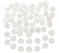 HEALSOPTHY Round Shape Natural Crystal No Hole Beads 50pcs with Smooth and Cosmetic Bottle Accessories and Floral Decor for Essential Oil Bottles for Crafts