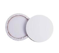HEALSOPTHY Round Stretched Canvas Frame White Cotton Thick Wooden Painting Panel for Oil Acrylic Gouache Drawing DIY Artist Art Supplies