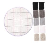 HEALSOPTHY Rug Making Yarn for Crocheting Soft Skin Friendly Yarn for DIY Projects for Beginners Experts Create Rugs Blankets and More Includes Black and Grey Colors with Blank Grid Mat