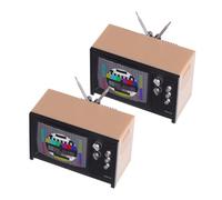 HEALSOPTHY Scale Mini Dollhouse Tv Model Realistic Decorative Electronics for Living DIY Furniture Kit for Creative Play Compatible with Modern and Vintage Dollhouses