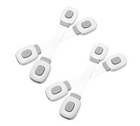 HEALSOPTHY Self-Adhesive Safety Latch Baby Proofing Cabinet and Drawer Locks 4 Pcs for Boys and Girls Abs Material Protect Children from Accidental Injuries Suitable for Wardrobe and Toilet