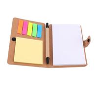 HEALSOPTHY Self-stick Notes Notepad Convenient to Carry Khaki Kraftpaper with Index Label Pad and Sticky Post Multifunctional Paper Notes and Page Markers for Daily Life and Trips