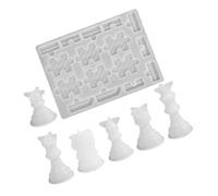 HEALSOPTHY Silicone Chess Molds with Detailed Pieces Including King Queen Knight Rook Pawn Flexible DIY Craft Kit for Creative Chess Board Projects and Teen Gifts