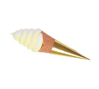 HEALSOPTHY Simulation Ice Cream Cone Model PVC Fake Ice Cream Prop for Decoration and Photography Bright Dual Color Dessert Display for Shops and Parties