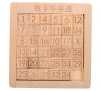 HEALSOPTHY Sliding Number Puzzle Wooden Logic Puzzle for Intelligence Development Brain Teaser Game Early Education Cognitive Builder Portable Learning