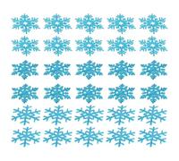HEALSOPTHY Snowflake Fabric Patches 30Pcs Iron-On Appliques for DIY Clothes and Hat Craft Projects Five-Pointed Star Pattern