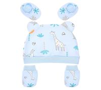 HEALSOPTHY Soft and Comfortable Cotton Newborn Mittens and Socks Set Adorable Delightful Patterns, Bright Eye-catching Colours, Easy to Use Baby Accessories for Newborn Boys and Babies