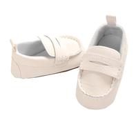 HEALSOPTHY Soft Sole Walking Shoes for, Breathable First Walker Shoes for Boys and, Lightweight 11CM Indoor Casual Loafers White