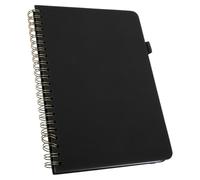 HEALSOPTHY Spiral Address Book with Alphabetical Tabs and Waterproof Pu Cover, B6 Size Telephone Notebook with Thick Paper and Write Loop for Office and Travel Use