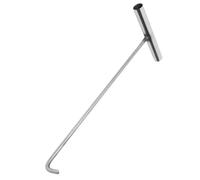 HEALSOPTHY Stainless Steel Manhole Cover Lifter Hook Rust Metal Manhole Lid Hook for Cargo Hauling and Roll Up Door Lifting Ergonomic Handle Design Heavy Duty Utility Tool
