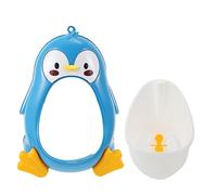HEALSOPTHY Standing Potty Blue Cartoon Penguin Shape Boy Pee Trainer Urinal with Unique Space-Saving Design for Bathroom Decoration and Easy Wall-Mounted Installation