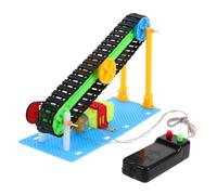 HEALSOPTHY Stem Science Conveyor Belt Kit with Dc Motor for Educational DIY Electronic Learning Safe and Efficient Electric Transport Experiment for Boys and Stem Projects