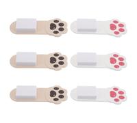 HEALSOPTHY Toilet Lid Cover Lifters with Easy Installation and Versatile Compatibility 6pcs Creative Cartoon Cat Paw for Toilet Seat and Bowl Seat Use in Office Bathrooms and Hotels