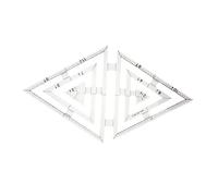HEALSOPTHY Transparent Double Triangle Acrylic Patchwork Ruler Template for Sewing and Quilting Tailor Craft Measuring Tool with Numbering and Hollow Out Design DIY Sewing Accessory