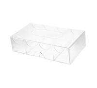 HEALSOPTHY Transparent Poker Chip Box with Compartments Professional Chip Case Acrylic Organizer for Gambling Accessories
