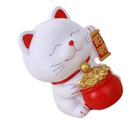 HEALSOPTHY Unbreakable Fortune Cat-shaped Piggy Bank Vinyl Money Box Coin Storage Jar Charming Home Decor Gift for Cat Lovers with Capacity
