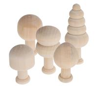 HEALSOPTHY Unfinished Wooden Mushroom and Tree Craft Set for Painting and Graffiti, DIY Miniature Wood Models, Fun and Reusable Home Decor Display on Desks