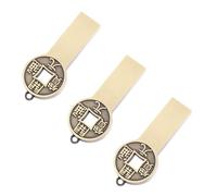 HEALSOPTHY Vintage Copper Coin USB Flash Drive Shell, 3pcs Zinc Alloy Ingot Style USB Disk Protective Cover, Chinese Style Metal U Disk Case for Data Storage Accessories