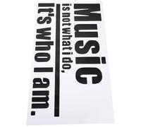 HEALSOPTHY Wall Decor Music is Not What I Do Its Who I Am Inspirational Wall Decal Black PVC Peel and Stick for Bedroom or Home Office