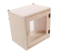 HEALSOPTHY Wall Mounted Milk Box with Lock Weatherproof Clear Window Letter Mailbox Fresh Milk Bottle Holder for Home Outdoor Use Space-saving Beige Crate
